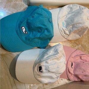 Vineyard Vines Whale Logo Hat Trio - Blue, White, Pink